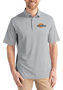 Cutter and Buck Pepperdine Waves Grey Virtue Eco Pique Big and Tall Polo