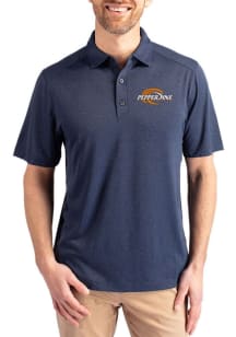 Cutter and Buck Pepperdine Waves Navy Blue Forge Eco Stretch Big and Tall Polo