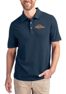 Cutter and Buck Pepperdine Waves Mens Navy Blue Advantage Short Sleeve Polo