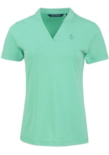Cutter and Buck Boston Red Sox Womens Green Mono Forge Short Sleeve T-Shirt