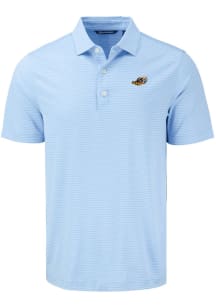 Cutter and Buck Akron RubberDucks Mens Blue Forge Eco Fine Line Short Sleeve Polo