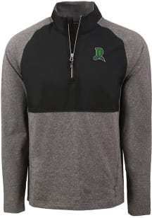Cutter and Buck Dayton Dragons Mens Black Adapt Eco Hybrid Long Sleeve Qtr Zip Pullover