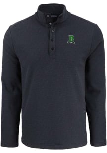 Cutter and Buck Dayton Dragons Mens Black Hunts Point Long Sleeve Qtr Zip Pullover