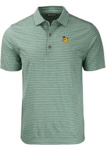 Cutter and Buck Baylor Bears Mens Green Vault Forge Stripe Short Sleeve Polo