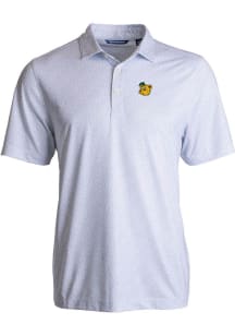 Cutter and Buck Baylor Bears Mens White Vault Pike Pebble Short Sleeve Polo