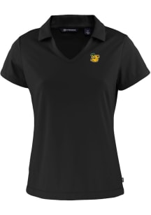 Cutter and Buck Baylor Bears Womens Black Vault Daybreak V Neck Short Sleeve Polo Shirt