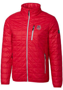 Cutter and Buck Minnesota Twins Mens Red Stars and Stripes Rainier PrimaLoft Filled Jacket