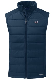 Cutter and Buck Cincinnati Reds Mens Navy Blue Stars and Stripes Evoke Sleeveless Jacket