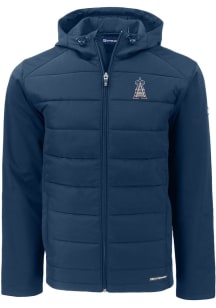 Cutter and Buck Los Angeles Angels Mens Navy Blue Stars and Stripes Evoke Hood Medium Weight Jacke..