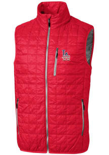 Cutter and Buck Los Angeles Dodgers Big and Tall Red Stars and Stripes Rainier PrimaLoft Mens Vest