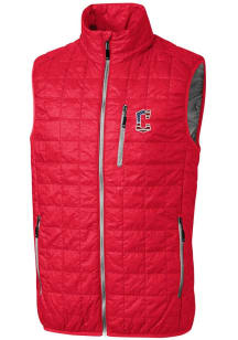 Cutter and Buck Cleveland Guardians Big and Tall Red Stars and Stripes Rainier PrimaLoft Mens Vest