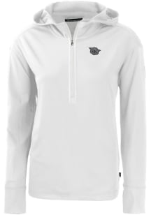Cutter and Buck Cincinnati Bearcats Womens White Vault Daybreak Hood Qtr Zip