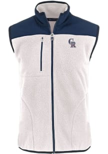 Cutter and Buck Colorado Rockies Mens Grey Stars and Stripes Cascade Sherpa Sleeveless Jacket