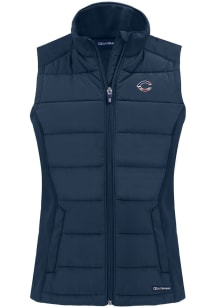 Cutter and Buck Cincinnati Reds Womens Navy Blue Stars and Stripes Evoke Vest