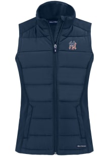 Cutter and Buck New York Yankees Womens Navy Blue Stars and Stripes Evoke Vest