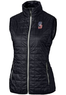 Cutter and Buck Seattle Mariners Womens Navy Blue Stars and Stripes Rainier PrimaLoft Vest