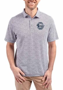 Cutter and Buck Penn State Nittany Lions Mens Navy Blue Vault Virtue Eco Pique Botanical Short Sle..