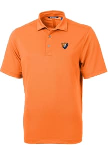 Cutter and Buck Illinois Fighting Illini Mens Orange Vault Virtue Eco Pique Short Sleeve Polo
