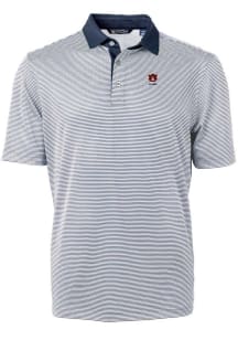 Cutter and Buck Auburn Tigers Navy Blue Alumni Virtue Eco Pique Micro Stripe Big and Tall Polo