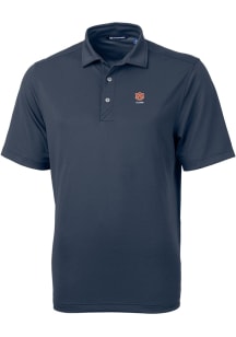 Cutter and Buck Auburn Tigers Navy Blue Alumni Virtue Eco Pique Big and Tall Polo