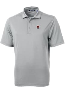 Cutter and Buck Auburn Tigers Grey Alumni Virtue Eco Pique Big and Tall Polo