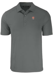 Cutter and Buck Auburn Tigers Mens Grey Alumni Forge Recycled Short Sleeve Polo