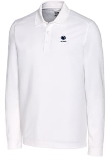 Cutter and Buck Penn State Nittany Lions White Alumni Advantage Pique Long Sleeve Big and Tall Pol..