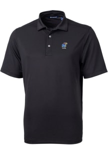Cutter and Buck Kansas Jayhawks Black Alumni Virtue Eco Pique Big and Tall Polo