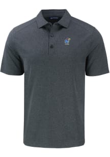 Cutter and Buck Kansas Jayhawks Black Alumni Forge Eco Stretch Big and Tall Polo