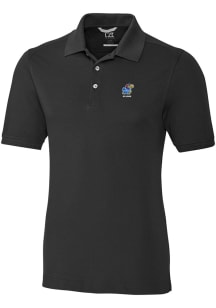 Cutter and Buck Kansas Jayhawks Black Alumni Advantage Pique Big and Tall Polo
