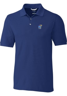 Cutter and Buck Kansas Jayhawks Blue Alumni Advantage Pique Big and Tall Polo