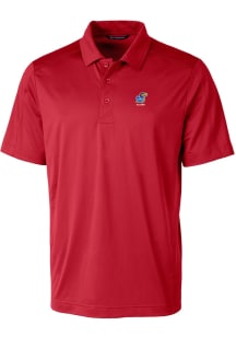 Cutter and Buck Kansas Jayhawks Mens Red Alumni Prospect Short Sleeve Polo
