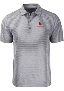 Cutter and Buck Louisville Cardinals Black Alumni Forge Heather Stripe Big and Tall Polo
