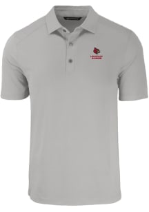 Cutter and Buck Louisville Cardinals Mens Grey Alumni Forge Recycled Short Sleeve Polo