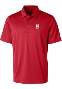 Cutter and Buck Nebraska Cornhuskers Mens Red Alumni Prospect Short Sleeve Polo