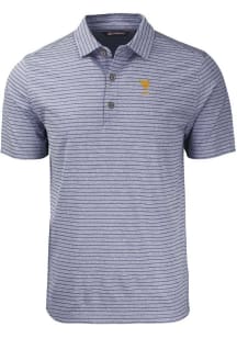 Cutter and Buck West Virginia Mountaineers Navy Blue Alumni Forge Heather Stripe Big and Tall Polo