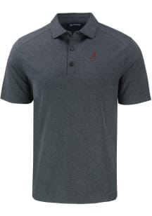 Cutter and Buck Alabama Crimson Tide Mens Black Alumni Forge Recycled Short Sleeve Polo