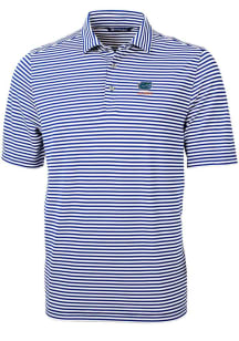 Cutter and Buck Florida Gators Blue Alumni Virtue Eco Pique Stripe Big and Tall Polo