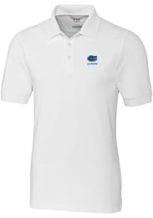 Cutter and Buck Florida Gators White Alumni Advantage Pique Big and Tall Polo