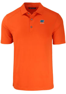 Cutter and Buck Florida Gators Mens Orange Alumni Forge Recycled Short Sleeve Polo