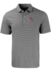 Cutter and Buck Florida State Seminoles Mens Black Alumni Forge Double Stripe Short Sleeve Polo