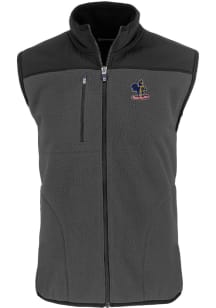 Cutter and Buck Delaware Fightin' Blue Hens Mens Grey Cascade Sherpa Sleeveless Jacket