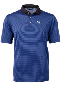 Cutter and Buck Kentucky Wildcats Blue Alumni Virtue Eco Pique Micro Stripe Big and Tall Polo