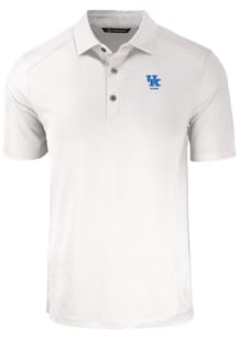 Cutter and Buck Kentucky Wildcats Mens White Alumni Forge Recycled Short Sleeve Polo