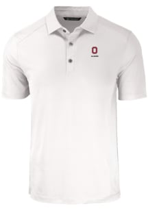 Cutter and Buck Ohio State Buckeyes White Alumni Forge Eco Stretch Big and Tall Polo