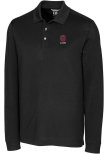 Cutter and Buck Ohio State Buckeyes Black Alumni Advantage Pique Long Sleeve Big and Tall Polo