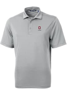 Cutter and Buck Ohio State Buckeyes Mens Grey Alumni Virtue Eco Pique Short Sleeve Polo