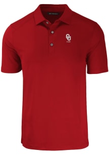 Cutter and Buck Oklahoma Sooners Mens Cardinal Alumni Forge Recycled Short Sleeve Polo