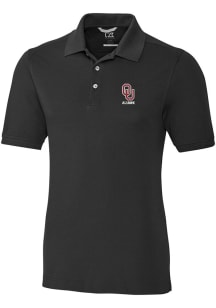 Cutter and Buck Oklahoma Sooners Mens Black Alumni Advantage Short Sleeve Polo