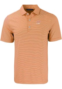 Cutter and Buck Oklahoma State Cowboys Mens Orange Alumni Forge Double Stripe Short Sleeve Polo